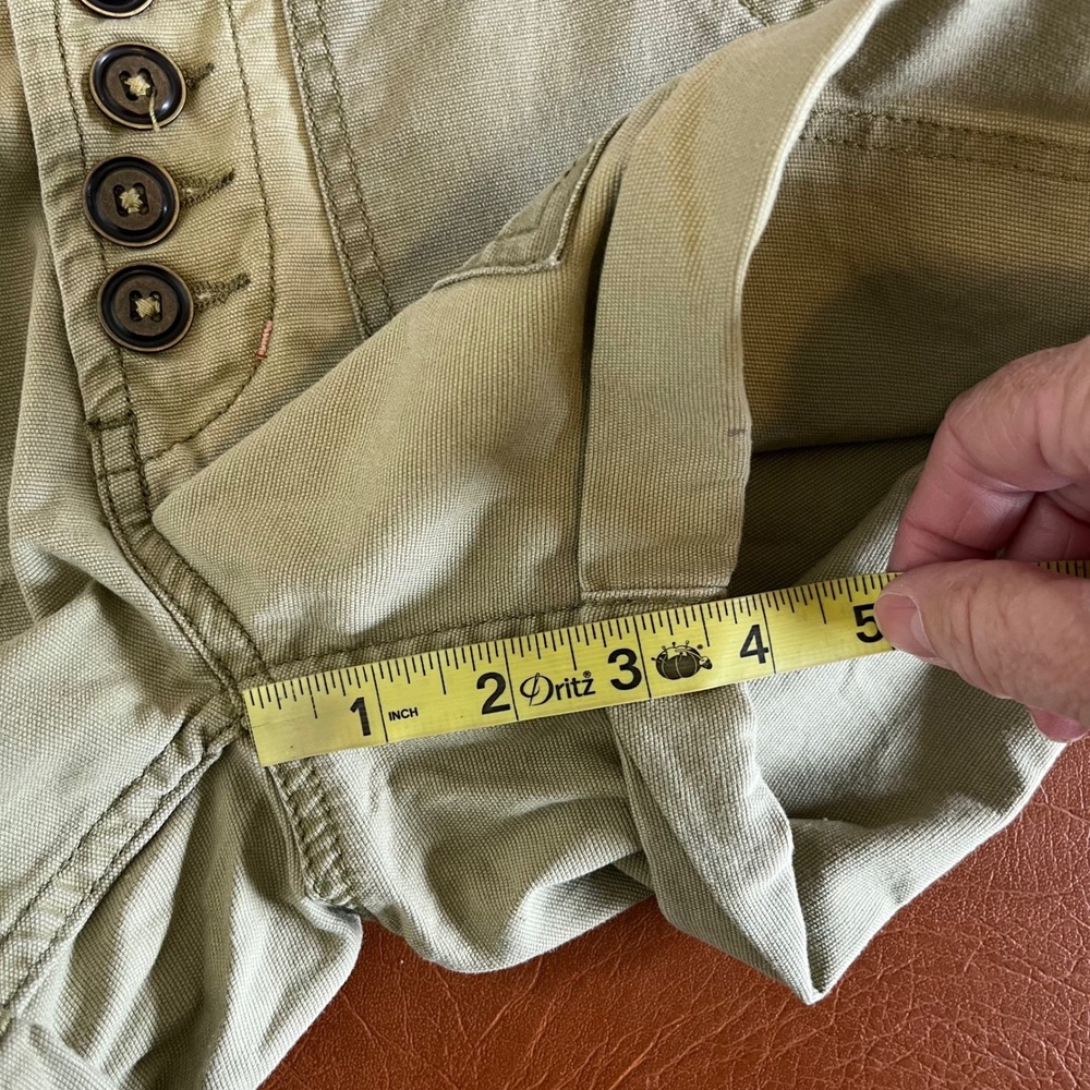 Pilcro Wanderer Embroidered Utility Shorts Green 24 Petite Anthropologie - Picture 13 of 13